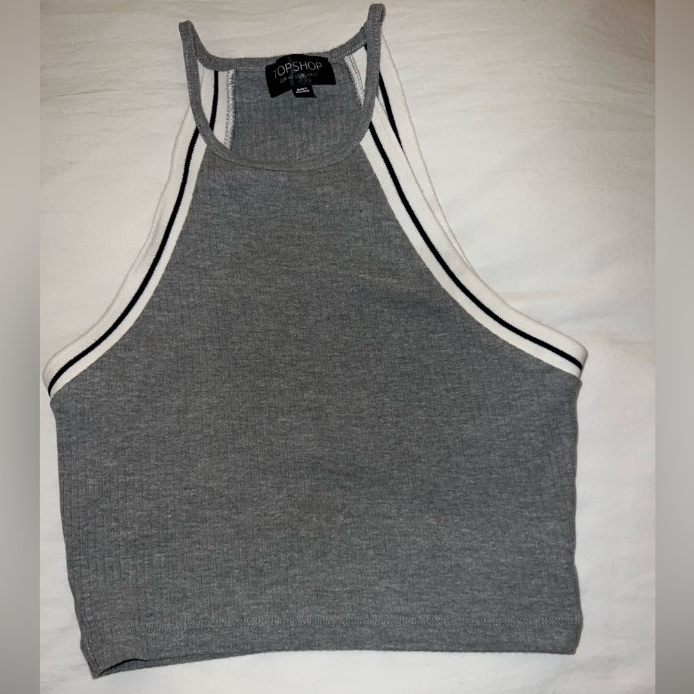 TOP SHOP GRAY TOP - Picture 4 of 4